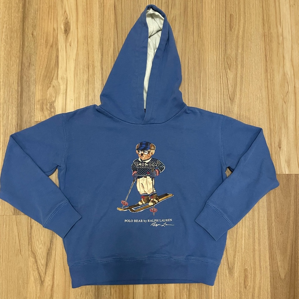 Ralph Lauren Blue Polo Bear Ski Sweatshirt
